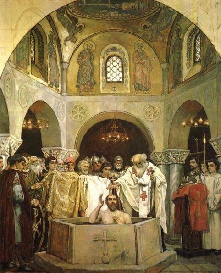 Viktor Vasnetsov Baptism of Saint Prince Vladimir 1890 Norge oil painting art